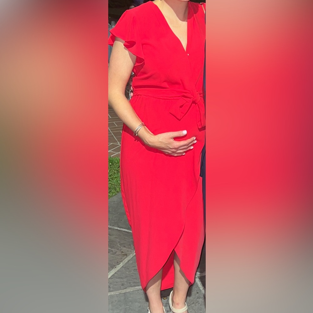 Amanda Uprichard Vibrant Red High Low Dress - Picture 4 of 4